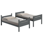Littleton Wood Twin Over Twin Bunk Bed Grey - 405051GRY