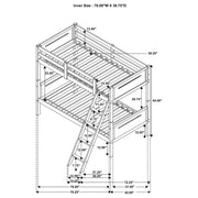 Littleton Wood Twin Over Twin Bunk Bed White - 405051WHT