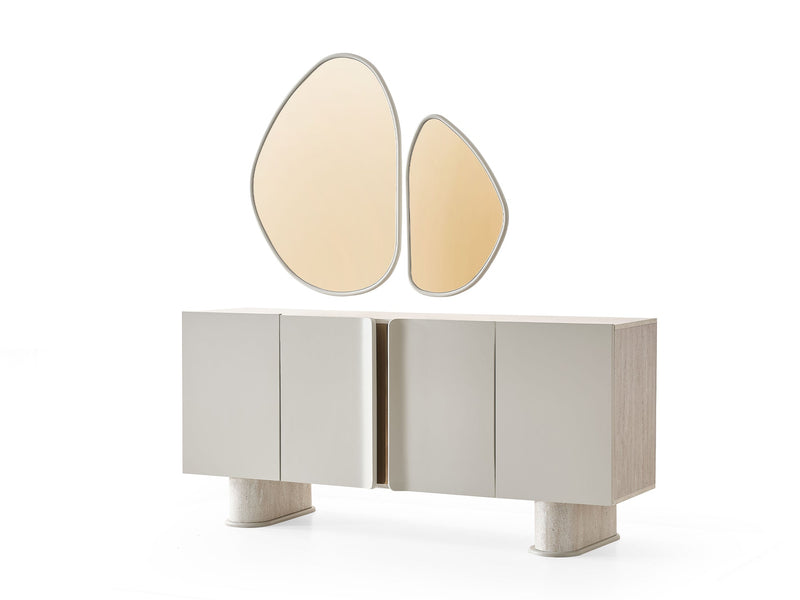 Liva Diningroom (Consol With Mirror & Dining Table & 6 Dining Chair) - 200-ALT-LIV-DT-6-SET