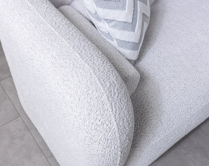Liva Gray Boucle RAF 110" Sectional [ETA: 3/15] - Lara FurnitureSectional