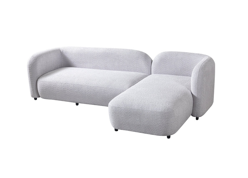Liva Gray Boucle RAF 110" Sectional [ETA: 3/15] - Lara FurnitureSectional