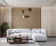 Liva Gray Boucle RAF 110" Sectional [ETA: 3/15] - Lara FurnitureSectional