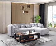Liva Gray Boucle RAF 110" Sectional [ETA: 3/15] - Lara FurnitureSectional