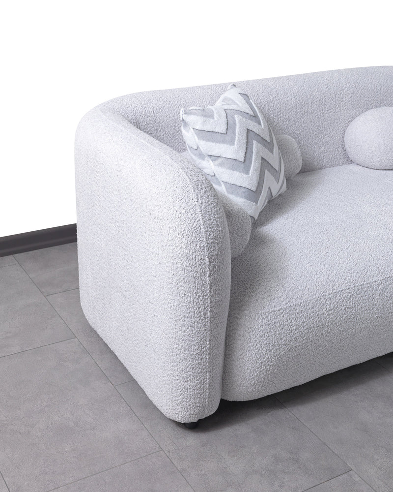 Liva Gray Boucle RAF 110" Sectional [ETA: 3/15] - Lara FurnitureSectional