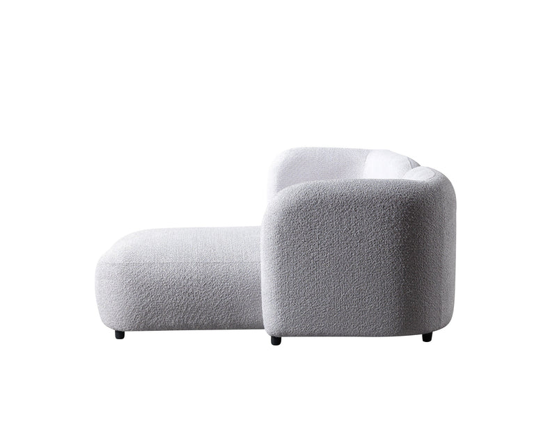Liva Gray Boucle RAF 110" Sectional [ETA: 3/15] - Lara FurnitureSectional