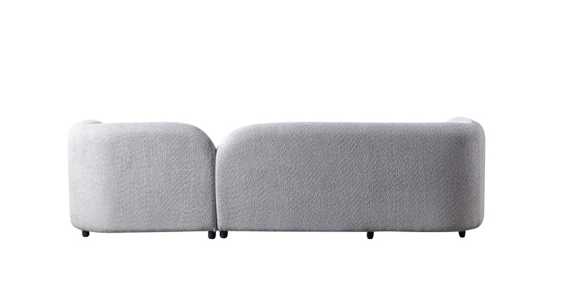 Liva Gray Boucle RAF 110" Sectional [ETA: 3/15] - Lara FurnitureSectional