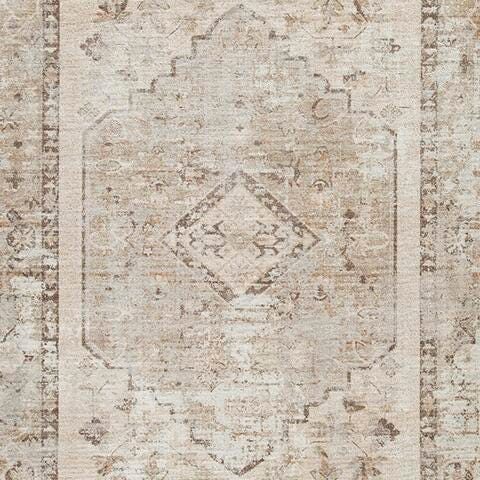 Livdon Brown/Beige/Gray Washable Large Rug - R407911