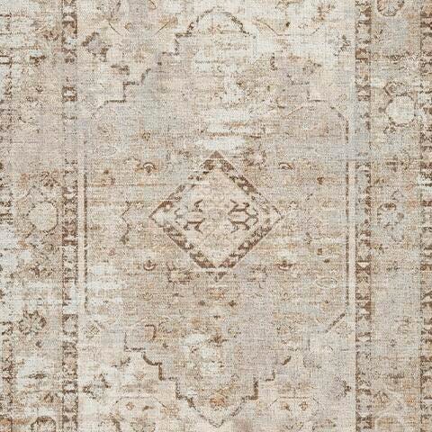 Livdon Brown/Beige/Gray Washable Medium Rug - R407912