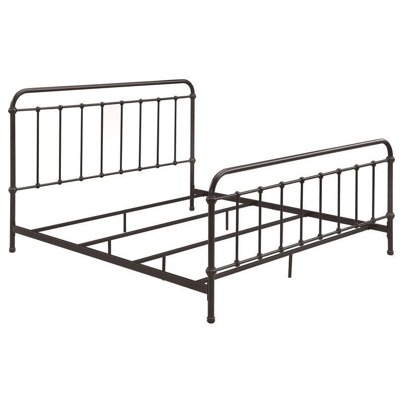Livingston Metal Eastern King Open Frame Bed Dark Bronze - 300399KE