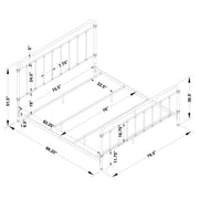 Livingston Metal Eastern King Open Frame Bed Dark Bronze - 300399KE