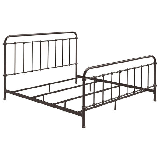 Livingston Metal Eastern King Open Frame Bed Dark Bronze - 300399KE