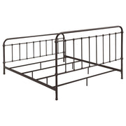 Livingston Metal Eastern King Open Frame Bed Dark Bronze - 300399KE