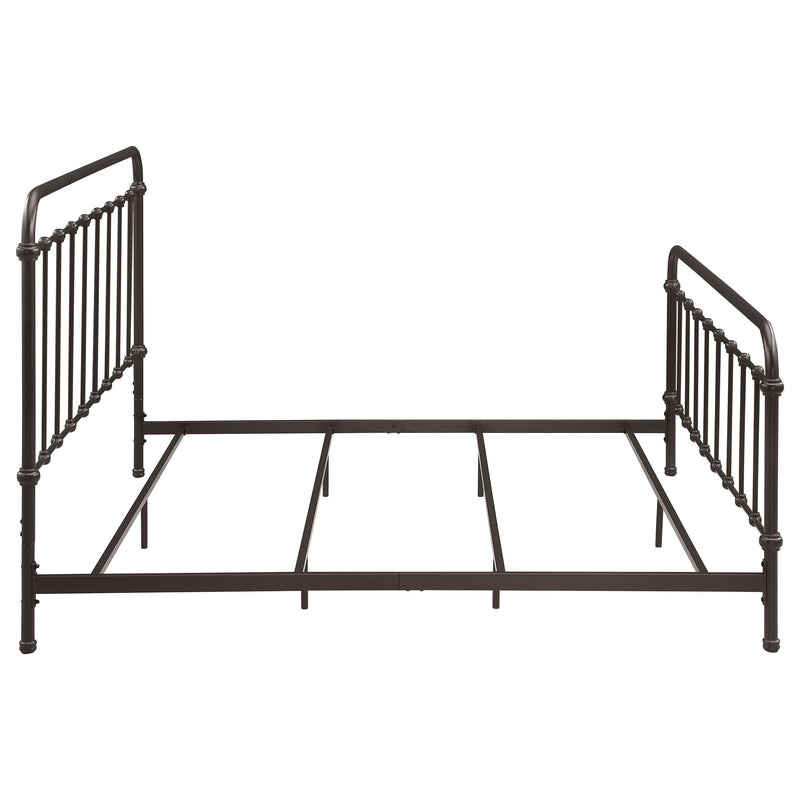 Livingston Metal Eastern King Open Frame Bed Dark Bronze - 300399KE
