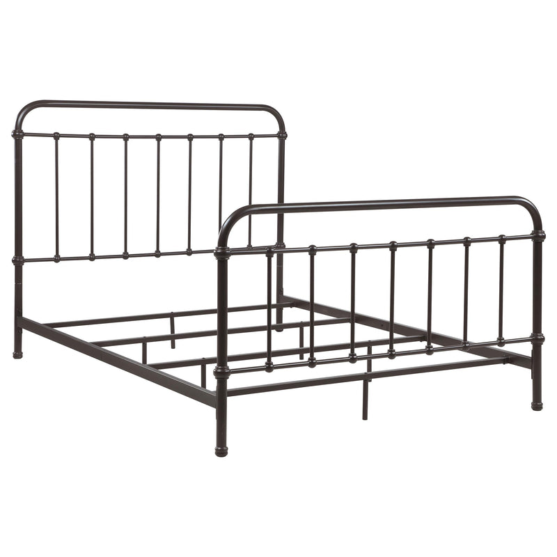 Livingston Metal Queen Open Frame Bed Dark Bronze - 300399Q