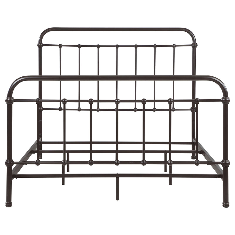 Livingston Metal Queen Open Frame Bed Dark Bronze - 300399Q