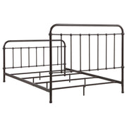 Livingston Metal Queen Open Frame Bed Dark Bronze - 300399Q