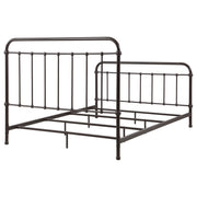 Livingston Metal Queen Open Frame Bed Dark Bronze - 300399Q