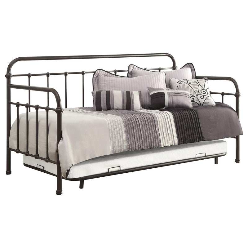 Livingston Metal Twin Daybed with Trundle Dark Bronze - 300398