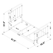 Livingston Metal Twin Open Frame Bed Dark Bronze - 300399T