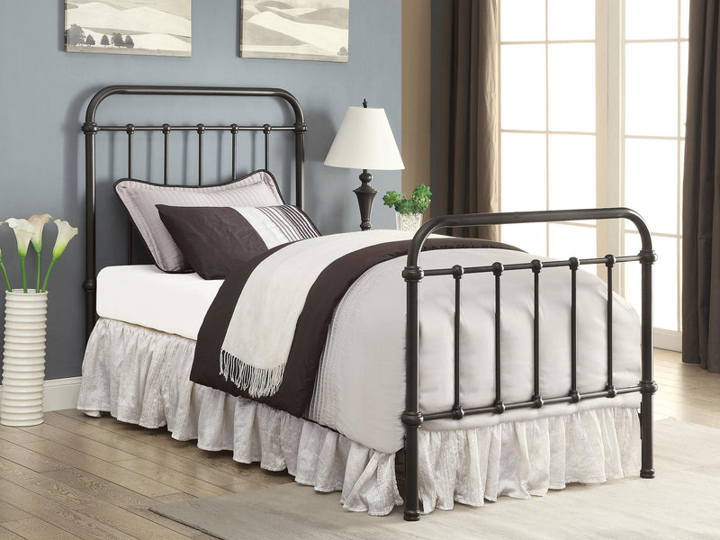 Livingston Metal Twin Open Frame Bed Dark Bronze - 300399T