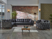 Lizbon 118" Wide Square Arm Convertible Sectional - Sectional