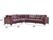 Lizbon 118" Wide Square Arm Convertible Sectional - Sectional