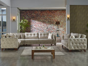 Lizbon 118" Wide Square Arm Convertible Sectional - Sectional