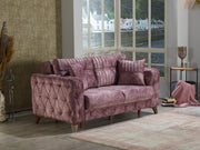 Lizbon 68" Wide Square Arm Convertible Loveseat - Loveseat