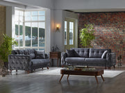 Lizbon 68" Wide Square Arm Convertible Loveseat - Loveseat
