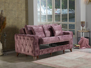 Lizbon 68" Wide Square Arm Convertible Loveseat - Loveseat