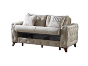 Lizbon 68" Wide Square Arm Convertible Loveseat - Loveseat
