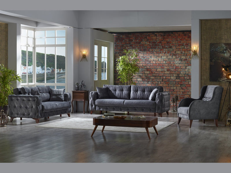 Lizbon 90" Wide Square Arm Convertible Sofa - Sofas