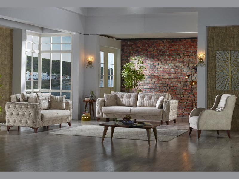 Lizbon 90" Wide Square Arm Convertible Sofa - Sofas
