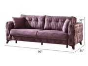 Lizbon 90" Wide Square Arm Convertible Sofa - Sofas