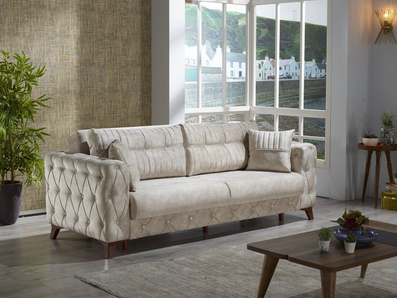 Lizbon 90" Wide Square Arm Convertible Sofa - Sofas