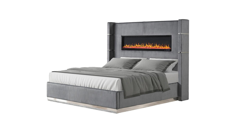 Lizelle Queen Bed Gray - Lizelle Queen Bed Gray