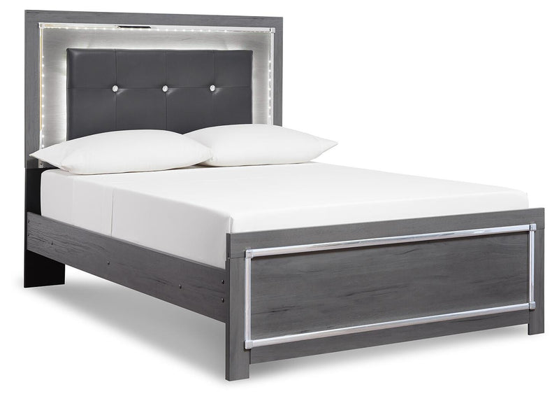 Lodanna Gray Full Panel Bed, Dresser and Chest - B214B52