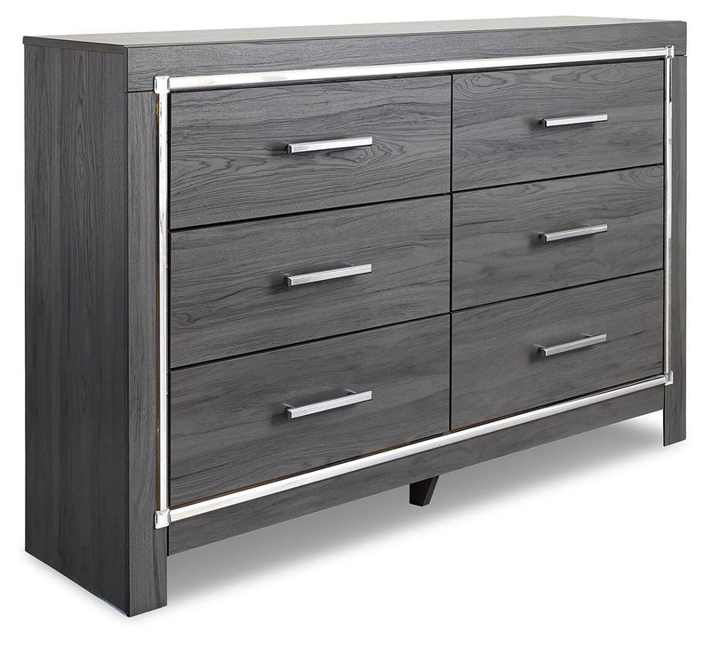 Lodanna Gray King Storage Bed, 2 Dressers, Cheat and Nightstand - B214B50