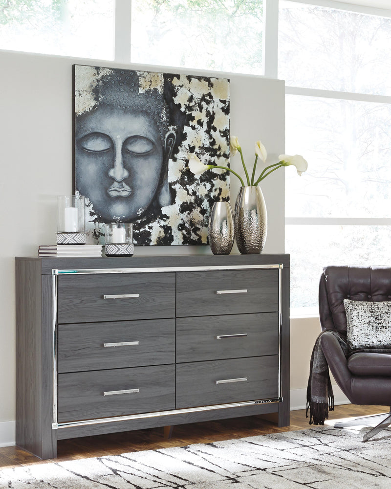 Lodanna Gray King Storage Bed, 2 Dressers, Cheat and Nightstand - B214B50