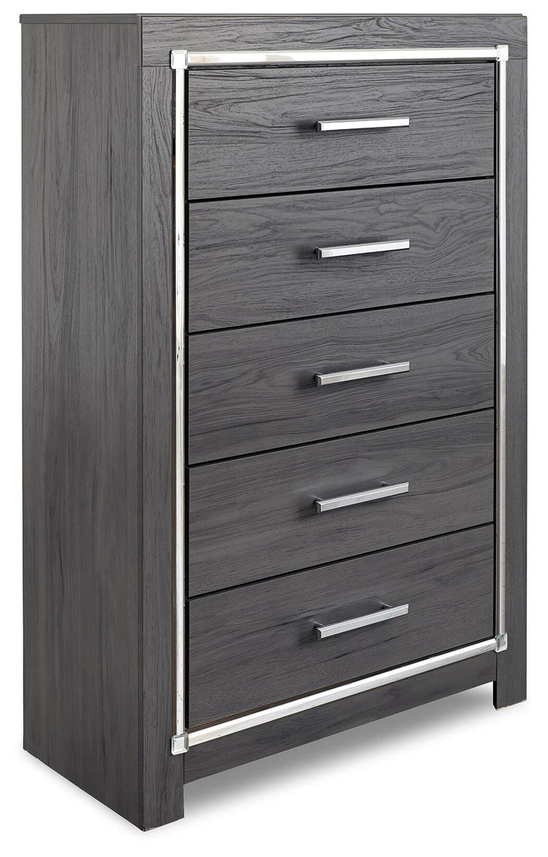 Lodanna Gray King Storage Bed, Dresser and Chest - B214B57