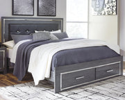 Lodanna Gray King Storage Bed, Dresser and Chest - B214B57