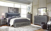 Lodanna Gray LED Footboard Storage Bedroom Set - Lara FurnitureBedroom Set
