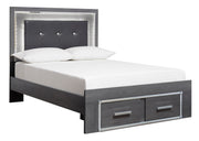 Lodanna Gray LED Footboard Storage Youth Bedroom Set - Lara FurnitureYouth Bedroom Set