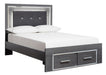 Lodanna Gray LED Footboard Storage Youth Bedroom Set - Gate FurnitureYouth Bedroom Set