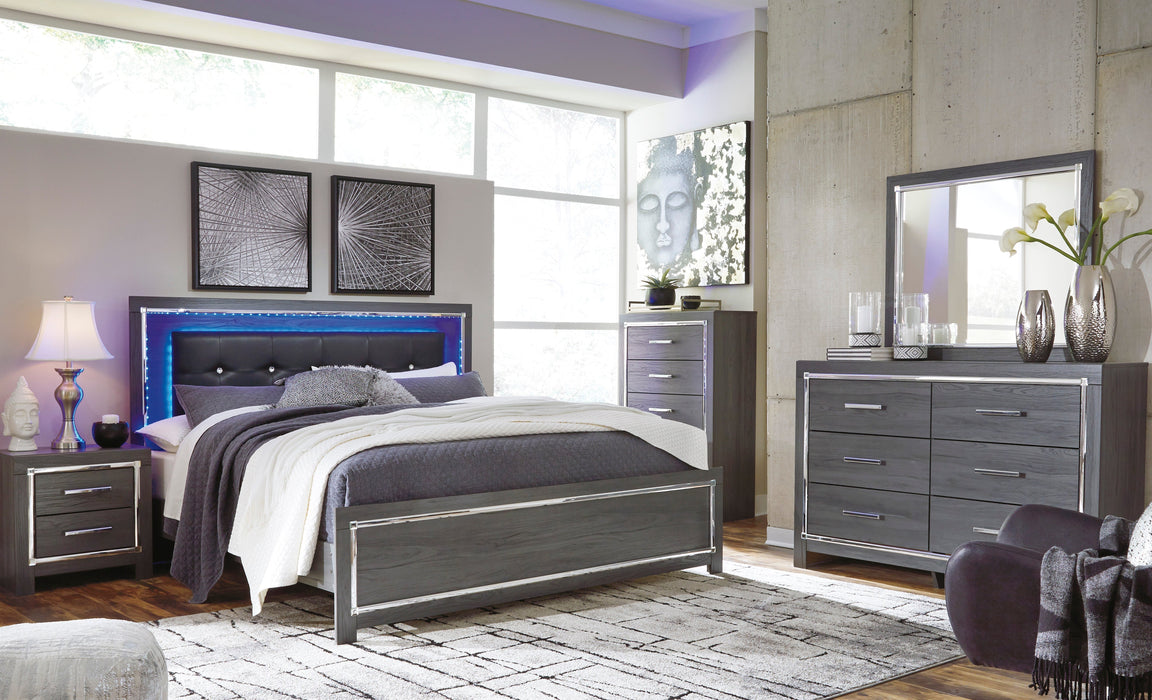 Lodanna Gray LED Platform Bedroom Set - Gate FurnitureBedroom Set