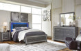 Lodanna Gray LED Platform Bedroom Set - Gate FurnitureBedroom Set
