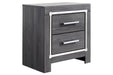 Lodanna Gray Nightstand - Gate FurnitureNightstand