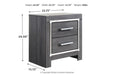 Lodanna Gray Nightstand - Gate FurnitureNightstand