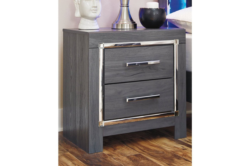 Lodanna Gray Nightstand - Lara FurnitureNightstand