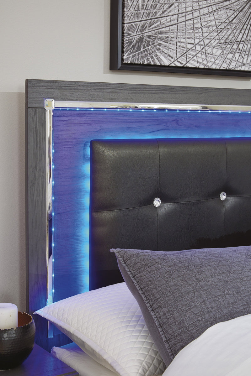 Lodanna Gray Youth LED Panel Bedroom Set - Lara FurnitureYouth Bedroom Set